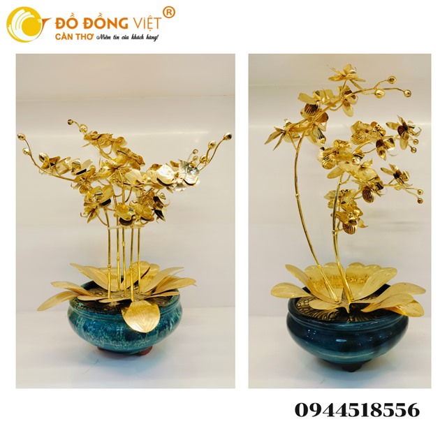 CHẬU HOA LAN DÁT VÀNG – KIỆT TÁC PHONG THỦY MANG ĐẾN VẺ ĐẸP SANG TRỌNG TINH TẾ