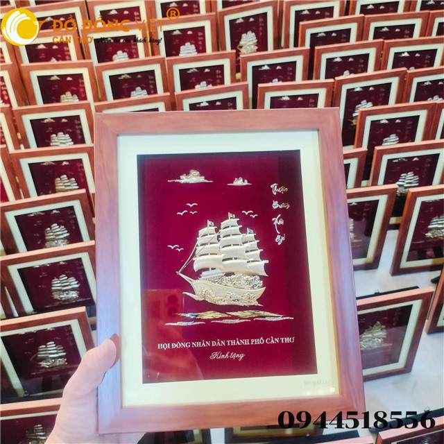 TRANH THUYỀN BUỒM DÁT VÀNG THIẾT KẾ THEO YÊU CẦU TẠI CẦN THƠ