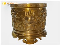 Bát hương bằng đồng đỏ cho ban thờ 1m97 với kích thước 30 cm 