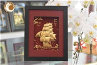Tranh thuyền buồm mạ vàng 24k