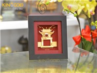 Tranh Khuê Văn Các dát vàng 24k