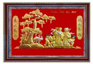 Tranh mừng thọ ông bà giá rẻ dưới 1 triệu, 2021 tân sửu
