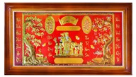 Tranh mừng thọ ông bằng đồng KT 87x167