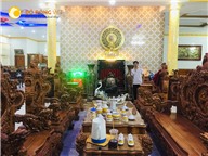 Mặt trống đồng Đông Sơn trang trí phòng khách