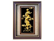 Tranh rồng phú quý dát vàng