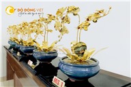 Quà tặng hoa lan mạ vàng 24k đẹp tinh xảo- quà tặng sếp nữ nhân dịp Tết 2022