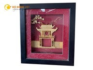 Quà tặng đối tác nước ngoài- tranh Khuê Văn Các bằng vàng lá 24k
