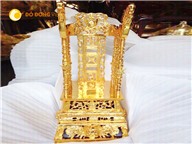 Ngai thờ gia tiên bằng đồng mạ vàng đẹp tinh xảo