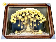 Tranh đồng cây bồ đề mạ vàng làm quà tặng, tranh đồng mỹ nghệ