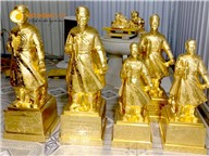 Đúc tượng Hưng Đạo Vương Trần Quốc Tuấn bằng đồng mạ vàng