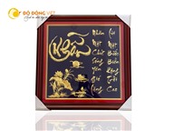 Quà tặng tranh đồng chữ nhẫn mạ vàng 24k đẹp tinh xảo