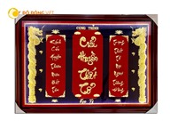 Tranh cửu huyền thất tổ bằng đồng thờ cúng, tranh đồng mạ vàng đẹp