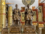 Đúc tượng Trần Quốc Tuấn bằng đồng đỏ khảm ngũ sắc