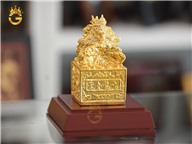 Quà tặng sếp lên chức- ấn rồng mạ vàng 24k cao cấp
