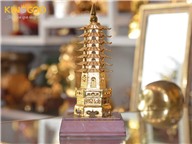 Tháp Văn Xương bằng đồng mạ vàng 24k cao cấp