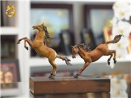Tượng song mã bằng đồng- quà tặng sếp tuổi Ngọ