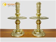 Giá bán đôi chân nến chạm rồng phượng bằng đồng vàng