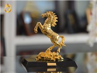  Ngựa đồng dát vàng 24k - quà tặng linh vật phong thủy