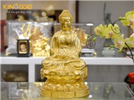 Đúc tượng Phật A Di Đà bằng đồng dát vàng 24k