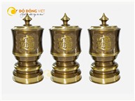 Bộ đài thờ bằng đồng vàng hai công nghệ