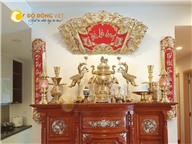 Bộ đỉnh đồng thờ cúng Dapha cho bàn thờ gia tiên đẹp