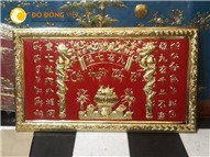 Cửu huyền thất tổ bằng đồng vàng liền tấm đẹp tinh xảo