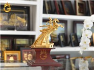 Tượng đồng Thánh Gióng mạ vàng đẹp tinh xảo