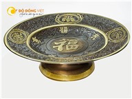 Mâm bồng bằng đồng vàng hai công nghệ 