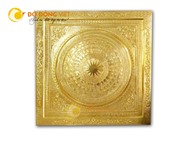 Tranh mặt trống đồng vàng liền tấm đẹp tinh xảo