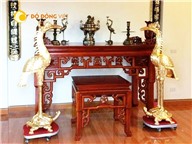Địa chỉ dát vàng hạc đồng thờ cúng cỡ lớn theo yêu cầu
