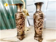Đôi lục bình bằng đồng cao cấp 