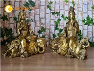 Đúc tượng đồng Văn Thù Bồ Tát và Phổ Hiền Bồ Tát