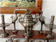 Bộ đỉnh đồng thờ cúng khảm ngũ sắc chất lượng tại tỉnh Trà Vinh