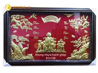 Giá bán tranh mừng thọ cụ bà bằng khung nhựa, tranh ghép