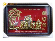 Báo giá tranh mừng thọ cụ ông bằng đồng KT 48 x 68cm