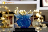 Mô hình cửu ngư quần hội mạ vàng làm quà tặng Tết 2023