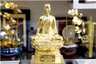 Tượng Phật Hoàng Trần Nhân Tông bằng đồng mạ vàng 24k 