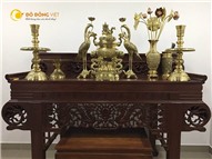 Bộ lư đồng Vĩnh Tiến vuông số 3