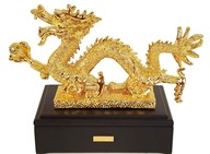 Quà Tết 2024 tượng rồng mạ vàng 24k đẹp