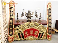 Bộ Cuốn Thư Câu Đối Đẹp Bằng Đồng cho ban thờ 1m76