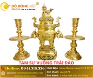 BỘ TAM SỰ VUÔNG TRÁI ĐÀO – VẺ ĐẸP ĐỘC ĐÁO, BIỂU TƯỢNG TRƯỜNG THỌ VÀ VIÊN MÃN