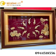 TRANH CỬU NGƯ QUẦN HỘI - RƯỚC TÀI LỘC, CÔNG DANH, HẠNH PHÚC VIÊN MÃN 