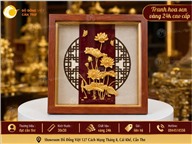 Tranh Hoa Sen Vàng 24K Cao Cấp – Quà Tặng Phong Thủy Sang Trọng Và Ý Nghĩa